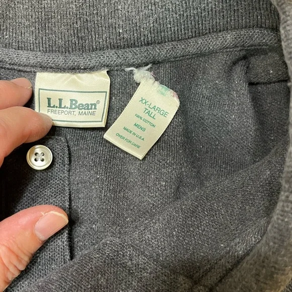 LL BEAN Men's Long Sleeved Polo Shirt - Picture 8 of 8